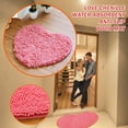 thumbnail image 1 of Chenille Heart Shaped Door Mat Bathroom Toilet Living Room Multicolour, 1 of 4