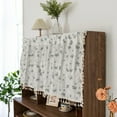 thumbnail image 6 of Korean Cotton Daisy Curtains Road Pocket Shade Curtain Floral Tassel for Kitchen Bedroom Living Room Bay Window Cabinet Curtain, 6 of 10