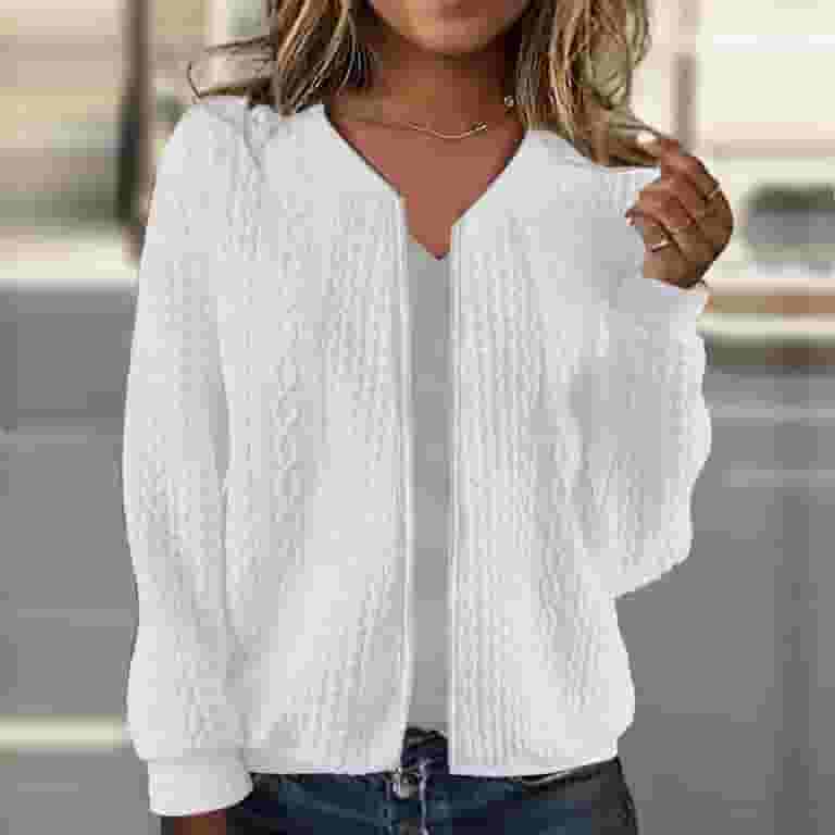 Casual Simplicity Solid Slit Cardigan Collar Outerwear Casual Simplicity Solid Slit Cardigan Collar Outerwear