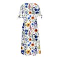 thumbnail image 4 of Robe Décontractée pour Femmes pour l'Été, Imprimé Vintage, Robe T-Shirt à Manches Courtes, Ample, Midi de Plage, Robe d'Été avec Poches, 4 of 5