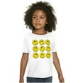 thumbnail image 4 of Positive Happy Faces Smile Emoticons Crewneck T Shirts Boy Girl Teen Brisco Brands S, 4 of 5