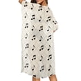 thumbnail image 4 of Xoenoiee Music Note Print Womens Kimono Cardigans Half Sleeve Oversized Beach Cover Up Cape Open Front Swimwear Beachwear for Swimming Pool Beach Vacation, 4 of 7
