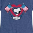 thumbnail image 3 of Peanuts - Snoopy Since 1776 Flag Heart - Toddler & Youth Girls Short Sleeve Graphic T-Shirt, 3 of 6