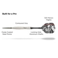 thumbnail image 3 of Darts Viper Sinister con punta de acero de tungsteno (95%), 24 g, color plateado, 3 of 9