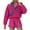 Hot Pink, variant on YOIAVAIOY Tennis sets Women Button Collar Pullover Sweat Shorts 2 Piece Athletic Baseball Outfits Travel Airport Set Resort Matching Wear Army Green M