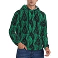 thumbnail image 2 of Cauagu Mint Bird Feathers for Men's Pullover Hooded Sweatshirt Athletic Casual Hoodie Aautumn Hoodie Sweatshirt for Men Pullover Casual Hooded Sweatshirt-Large, 2 of 7