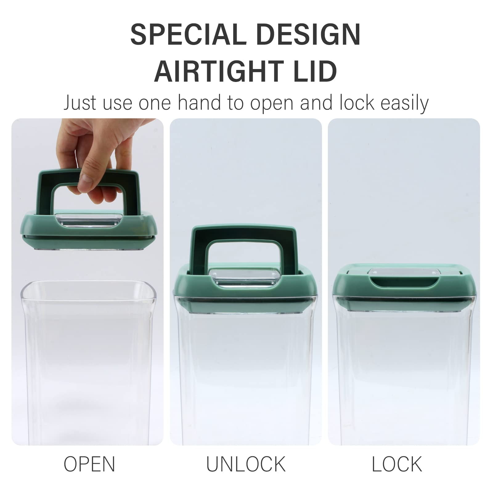 Airtight Food Storage Containers With Latch Lock Pantry - Temu