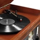 thumbnail image 3 of Victrola Aviator Tocadiscos Bluetooth 8 en 1 y centro multimedia con parlantes estéreo incorporados - Tocadiscos de 3 velocidades, grabación de vinilo a MP3, transmisión inalámbrica de música, caoba Victrola ‎VTA-754B, 3 of 5
