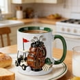 thumbnail image 4 of Tasse à Café en Céramique avec Poignée Colorée, Gobelet Vert Imprimé, Sans Plomb, Compatible Micro-Ondes et Lave-Vaisselle, 9,6 x 8,2 cm, 1 Pce, 4 of 6