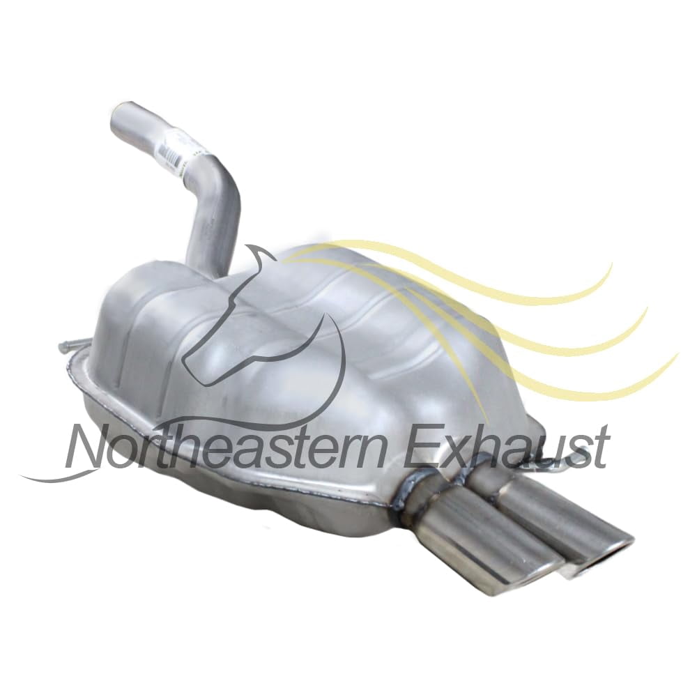 Northeastern Exhaust | Stainless Steel Resonator & Muffler Exhaust System Kit Fits Volkswagen Passat 2006–2010 & Volkswagen CC 2009–2013 2.0L | Sedan