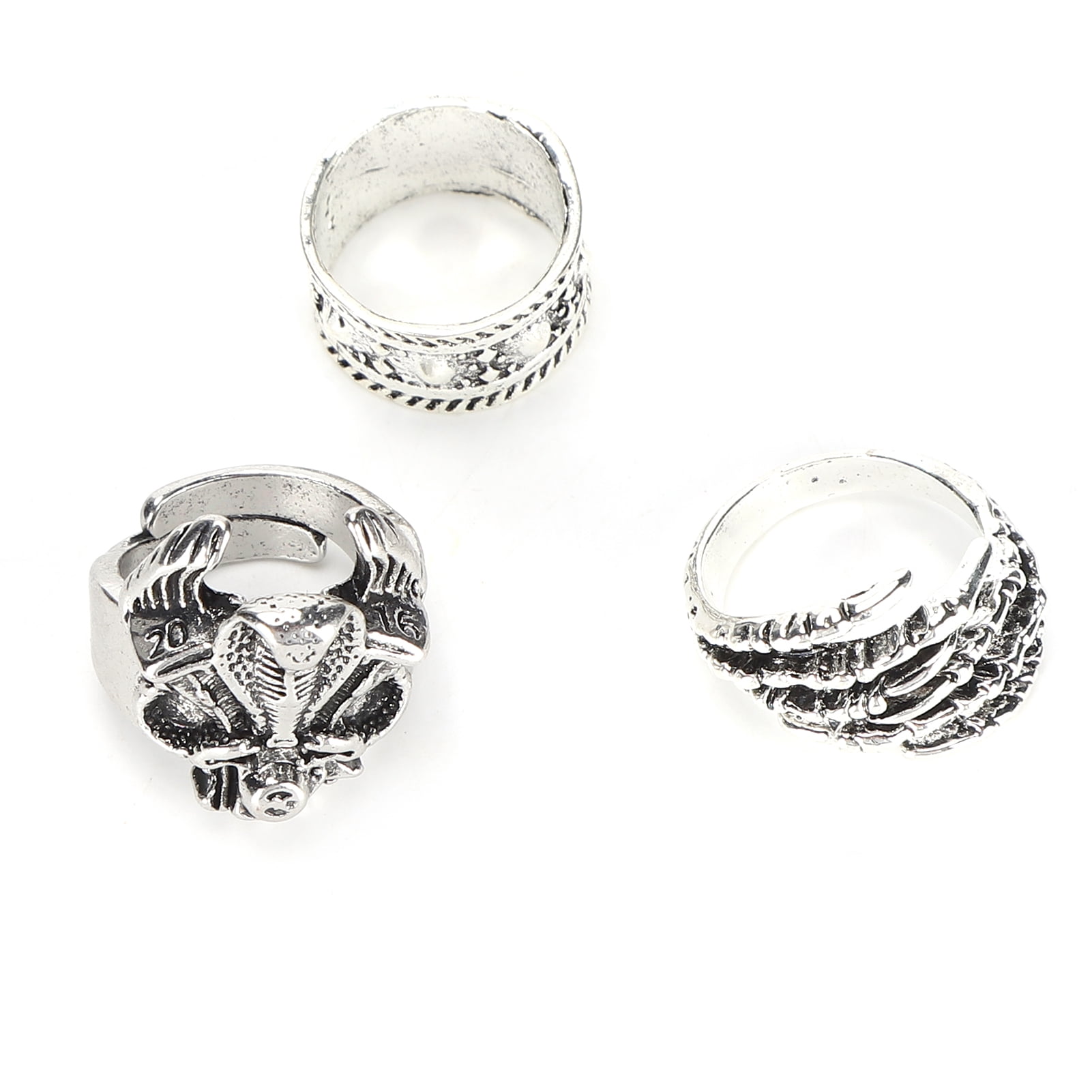 Dioche 3pcs Fashion Men Vintage Punk Adjustable Finger Party Jewelry Gift  NEW - Walmart.com