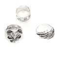 thumbnail image 1 of Punk Rings,3pcs Fashionable Vintage Punk Vintage Punk Rings Jewelry Adjustable Rings Optimal Efficiency, 1 of 8