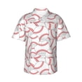 thumbnail image 1 of Balery Baseballs Camisas hawaianas de manga corta para hombre, camisas playeras de corte holgado, camisas de vacaciones con botones,Small, 1 of 7