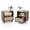 Brown, variant on Gymax 2 PCS Bamboo Rattan Nightstand Boho Bedside End Table w/ Drawer Wood Legs Brown