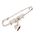 thumbnail image 2 of Shisuyan 1Pc Retro Brooch Button Corsage Loving Heart Brooch Fashionable Breastpin Silver, 2 of 8