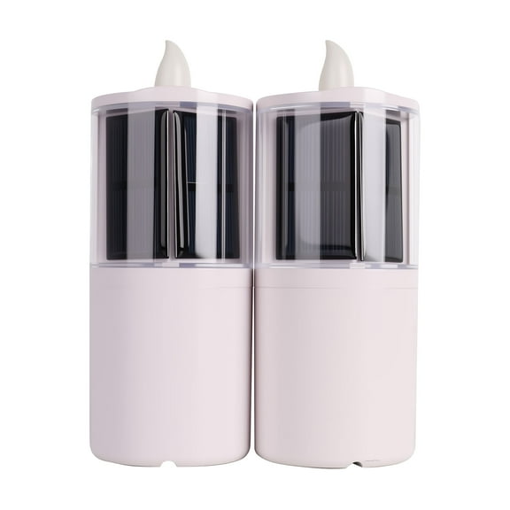 Solar Candles Outdoor Waterproof,2.5x6.5 Inches- Multi - Angle Solar Panels, Outdoor Waterproof Design for Garden Patio Yard Lawn Decoration