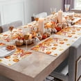 thumbnail image 3 of Fall Placemats Set of 4 Orange Pumpkin Place Mats Thanksgiving Placemat Fallen Maple Leaf Table Mats for Dining Kitchen Table Holiday Dinner Party Home Fall Decorations 13x19 Inch, 3 of 8