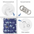 thumbnail image 3 of Dark Blue Camels Shower Curtain Set - Long 72" x 84" Washable Bathtub Curtain with 12 Hooks, Modern Watercolor Cute Funny Animals Waterproof Fabric Stall Shower Curtains for Bathroom/Bathtub Décor, 3 of 6