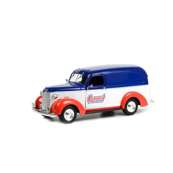 1939 Chevy Panel Truck - Summit Racing Equipment, Red - Greenlight 85061 - 1/24 scale Diecast Car