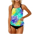 thumbnail image 3 of Jsaierl Two Piece Tankini Bathing Suits for Women T-Back Blouson Swim Tops with Shorts Swimsuits Sporty Swimwear, 3 of 6