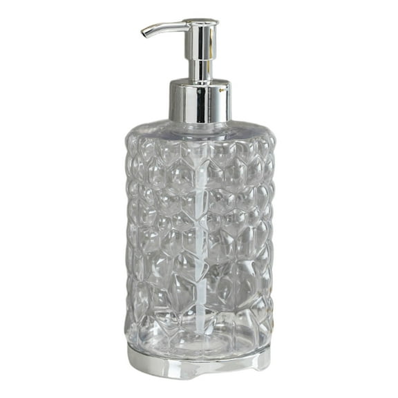 Hand Soap Dispenser,Liquid Soap Dispenser for Bathroom,Acrylic Plastic Hand Soap Lotion Dispenser Set for Bathroom & Kitchen,Resin Soap Dispenser for Bathroom,Lotion Dispenser(Clear 14oz C)