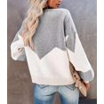 thumbnail image 3 of Drop Shoulder Color Block Sweater Gray Medium, 3 of 3