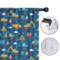 thumbnail image 4 of Blackout Kids Curtains,Excavator and Tree Blue Pattern Children's Insulated Curtains Set Of 2,Bedroom Essentials,Toddler Room Decor 42"x84", 4 of 5