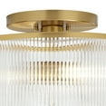 thumbnail image 4 of Possini Euro Design McKenzie 14" Mid Century Modern 2-Light Semi Flush-Mount Ceiling Light Fixture Kitchen Drum Warm Brass Finish, 4 of 8