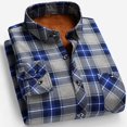 thumbnail image 7 of Tdoqot Mens Flannel Plaid Shirts Fleece Lined- Casual Regular Fit Long Sleeve Button Down Fall Shirts Blue Size XL, 7 of 7