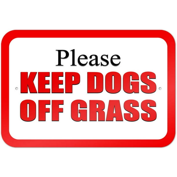 Please Keep Dogs off Grass Red Sign - Walmart.com - Walmart.com