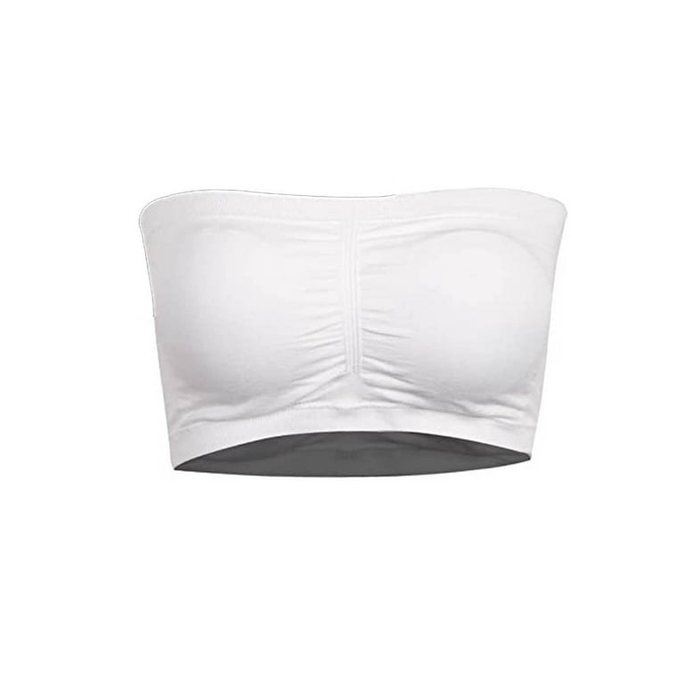 Double Layers Plus Size Strapless Bra Bandeau Tube Removable