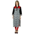 thumbnail image 3 of Bimba Women 3/4 Sleeve Printed Kurti Cotton Kurta Summer Indian Blouse Day Tunic, 3 of 7