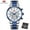White Blue with Box, variant on Men's Watches Watch Men Waterproof Stainless Steel Quartz Sport Male Watchs