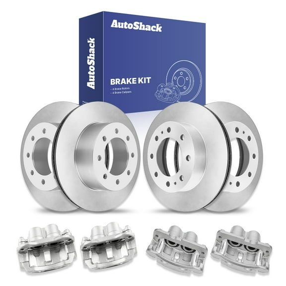 AutoShack Front Vented & Rear Vented Brake Rotors   Calipers 8-PC Brake Kit Replacement for 2006-2017 Chevrolet Express 3500 2003-2017 GMC Savana 3500