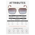 thumbnail image 4 of US Exclusive WF-2A851 Men's Square Fashion Sunglasses - Sleek Driving Shades with Premium Appeal, Stylish Eyewear, 4 of 11