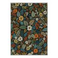 thumbnail image 3 of GENIMO 8'x10' Area Rug for Living Room, Large Machine Washable Non Slip Low Pile Rug for Bedroom Dining Room, Soft Floral, Forest Green, 3 of 7