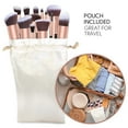 thumbnail image 4 of Professional Makeup Brush Kit Kabuki and Precise, 16 Piece Set Plus Elegant Pouch, 4 of 9