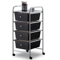 thumbnail image 1 of Costway 4 Drawers Metal Rolling Storage Cart Scrapbook Supply & Paper Home Office, 1 of 10