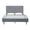 Grey, variant on Manhattan Comfort Crosby Queen-Size Bed with Solid Wood Frame in Blush