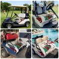 thumbnail image 6 of Golf Cart Seat Covers for 2 Seater,Red Snowman Christmas Microfiber Cart Seat Towel Blanket,Xmas Tree Snowflake Vintage Absorbent Breathable Non Slip Bench Seats Protector for Golf Course 51"x31", 6 of 9