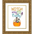 thumbnail image 1 of Robinson, Tamara 12x14 Gold Ornate Wood Framed with Double Matting Museum Art Print Titled - Witch Way to Candy, 1 of 4