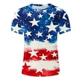 thumbnail image 3 of Chiccall Men's American Flag Graphic Summer Tops Independence Day Patriotic Day Short Sleeve Crew Neck Tee Shirts, 3 of 5