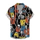 thumbnail image 3 of Camisas vintage con estampado floral de calaveras para hombre, divertidas camisetas de manga corta con estampado de calaveras en 3D, camisas hawaianas con solapa estampada para hombre, 3 of 5