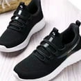thumbnail image 4 of CHICVOMEY Women’s Lace-Up Walking Sneakers for Women Casual Walking & Runing Athletic Slip-Resistant Sole Arch Support with Cushion Sole Sneakers, 4 of 9