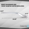 thumbnail image 4 of CROSSDESIGN Front Bumper Center Moulding Fit for Hyundai Santa Fe 2021-2023, 4 of 11