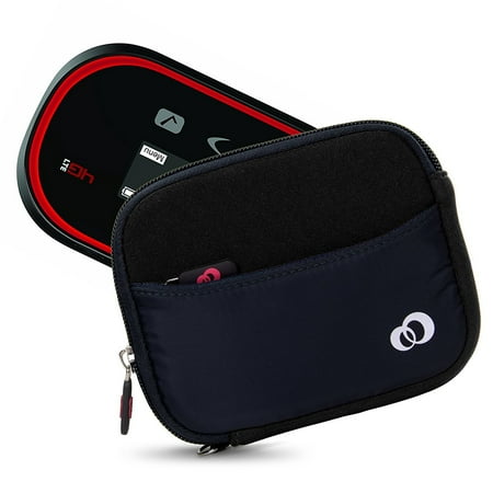 Mini Portable 5" Carrying case sleeve for WiFi HotSpot Modem & Router Mobile, Camera Case, External Battery Sleeve PLUS Secure Hand Wrist Strap (Black)