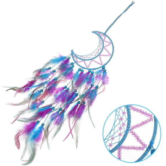 SEWCHICS Hanging Ornament Wall Hanging Home Decoration Dream Catcher Blue 1Pcs
