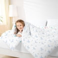 thumbnail image 3 of Erosebridal Blue Bow Knot 7pcs Bedding Comforter Set For Girl Kids,Cute Flowers Blossom Queen Bedding Sets For Bowtie Lover,Reversible, 3 of 7