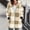 Khaki#2, variant on LEAVINGSUO Fall Winter Clearance Cardigans for Women Plus Sizes Women's Fashion Keep Warm Casual Hooded Plaid Zip Pocket Jacket Top Blouse Coat
