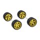 thumbnail image 4 of 2 ruedas y neumáticos RC a escala 1/64, fácil instalación, pieza RC resistente con llanta para modelos de automóviles, niños, adultos, coleccionistas oro, 4 of 10